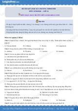 Đề thi giữa kì 1 Sinh 10 Chân trời sáng tạo - Đề số 2